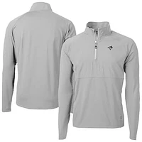 Men's Cutter & Buck Toronto Blue Jays Adapt Eco Hybrid Raglan DryTec Quarter-Zip Jacket