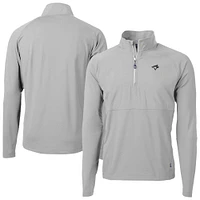 Men's Cutter & Buck Toronto Blue Jays Adapt Eco Hybrid Raglan DryTec Quarter-Zip Jacket
