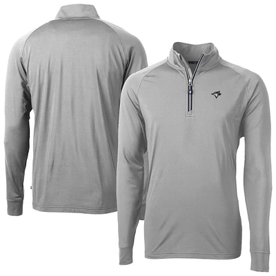 Men's Cutter & Buck Toronto Blue Jays Adapt Eco DryTec Raglan Quarter-Zip Jacket
