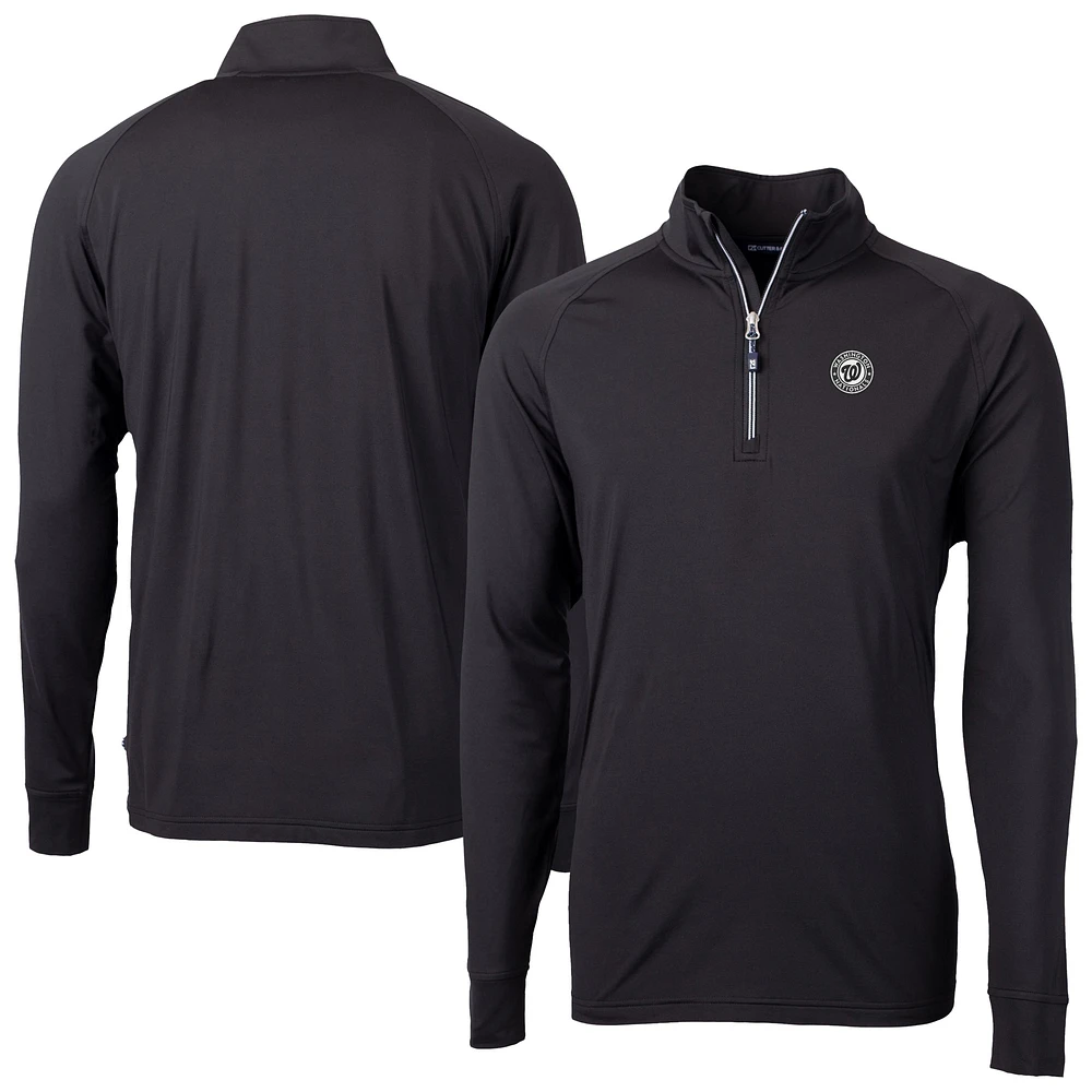 Men's Cutter & Buck Washington Nationals Adapt Eco DryTec Raglan Quarter-Zip Jacket