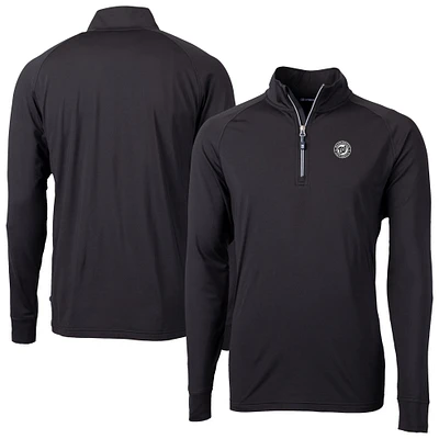 Men's Cutter & Buck Washington Nationals Adapt Eco DryTec Raglan Quarter-Zip Jacket