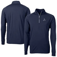 Men's Cutter & Buck Navy St. Louis Cardinals Adapt Eco DryTec Raglan Quarter-Zip Jacket