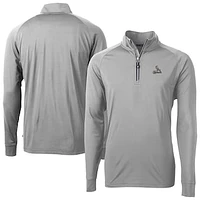 Men's Cutter & Buck Gray St. Louis Cardinals Adapt Eco DryTec Raglan Quarter-Zip Jacket