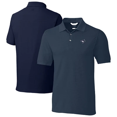 Men's Cutter & Buck Navy Toronto Blue Jays Advantage Eco Pique DryTec Tri-Blend Polo