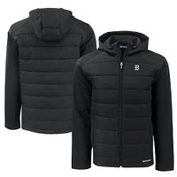 Men's Cutter & Buck Detroit Tigers Big Tall Evoke Hybrid Eco Softshell Recycled Full-Zip Jacket