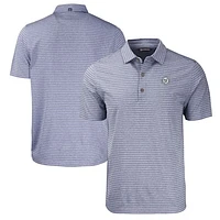 Men's Cutter & Buck Heather Navy Washington Nationals Big Tall Forge Eco Stripe Stretch Recycled Polo