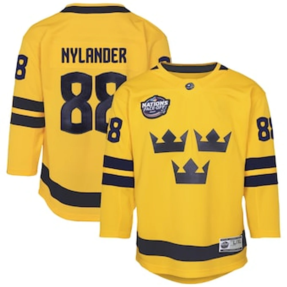 Youth William Nylander Yellow Sweden 2025 4 Nations Face-Off Premier Player Jersey