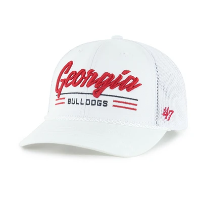 Men's '47 White Georgia Bulldogs Garner Rope Trucker Adjustable Hat