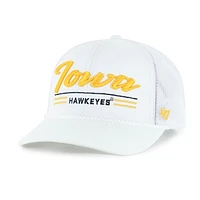 Men's '47 White Iowa Hawkeyes Garner Rope Trucker Adjustable Hat
