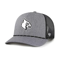 Men's '47  Gray Louisville Cardinals Carbon Rope Adjustable Hat