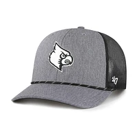 Men's '47  Gray Louisville Cardinals Carbon Rope Adjustable Hat