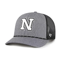 Men's '47  Gray Nebraska Huskers Carbon Rope Adjustable Hat