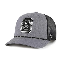 Men's '47  Gray NC State Wolfpack Carbon Rope Adjustable Hat
