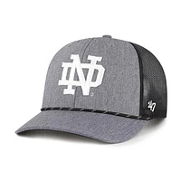 Men's '47  Gray Notre Dame Fighting Irish Carbon Rope Adjustable Hat