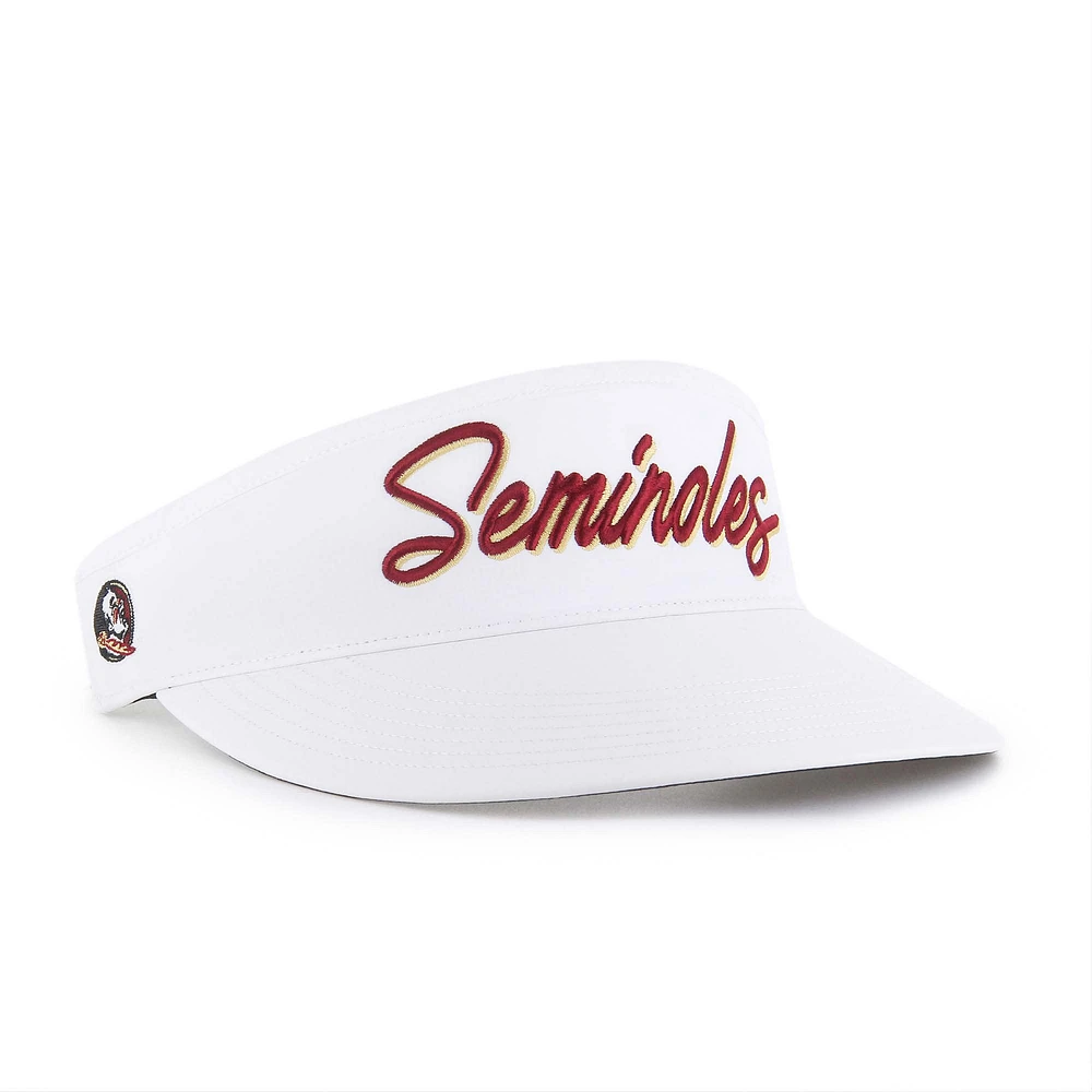 Men's '47 White Florida State Seminoles Melbourne brrr° Adjustable Visor