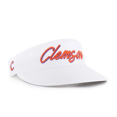 Men's '47 White Clemson Tigers Melbourne brrr° Adjustable Visor