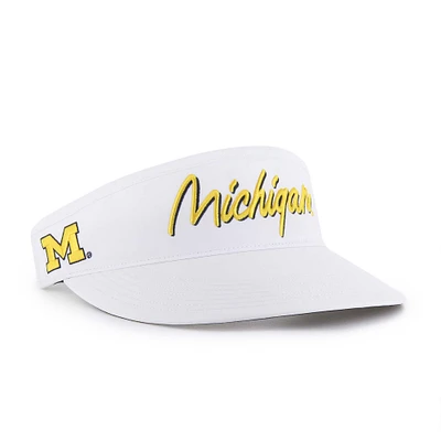 Men's '47 White Michigan Wolverines Melbourne brrr° Adjustable Visor