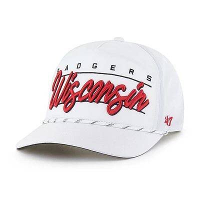 Men's '47 White Wisconsin Badgers Condor Hitch brrr° Adjustable Hat