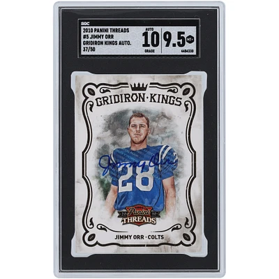 Jimmy Orr Indianapolis Colts Autographed 2010 Panini Threads Gridiron Kings #5 #37/50 SGC Authenticated 9.5/10 Card