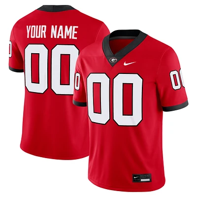 Men's Nike Red Georgia Bulldogs Custom Football Game Jersey