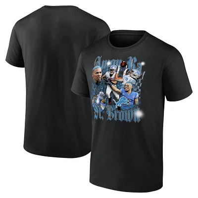 Men's Fanatics Amon-Ra St. Brown Black Detroit Lions Notorious Player Graphic T-Shirt