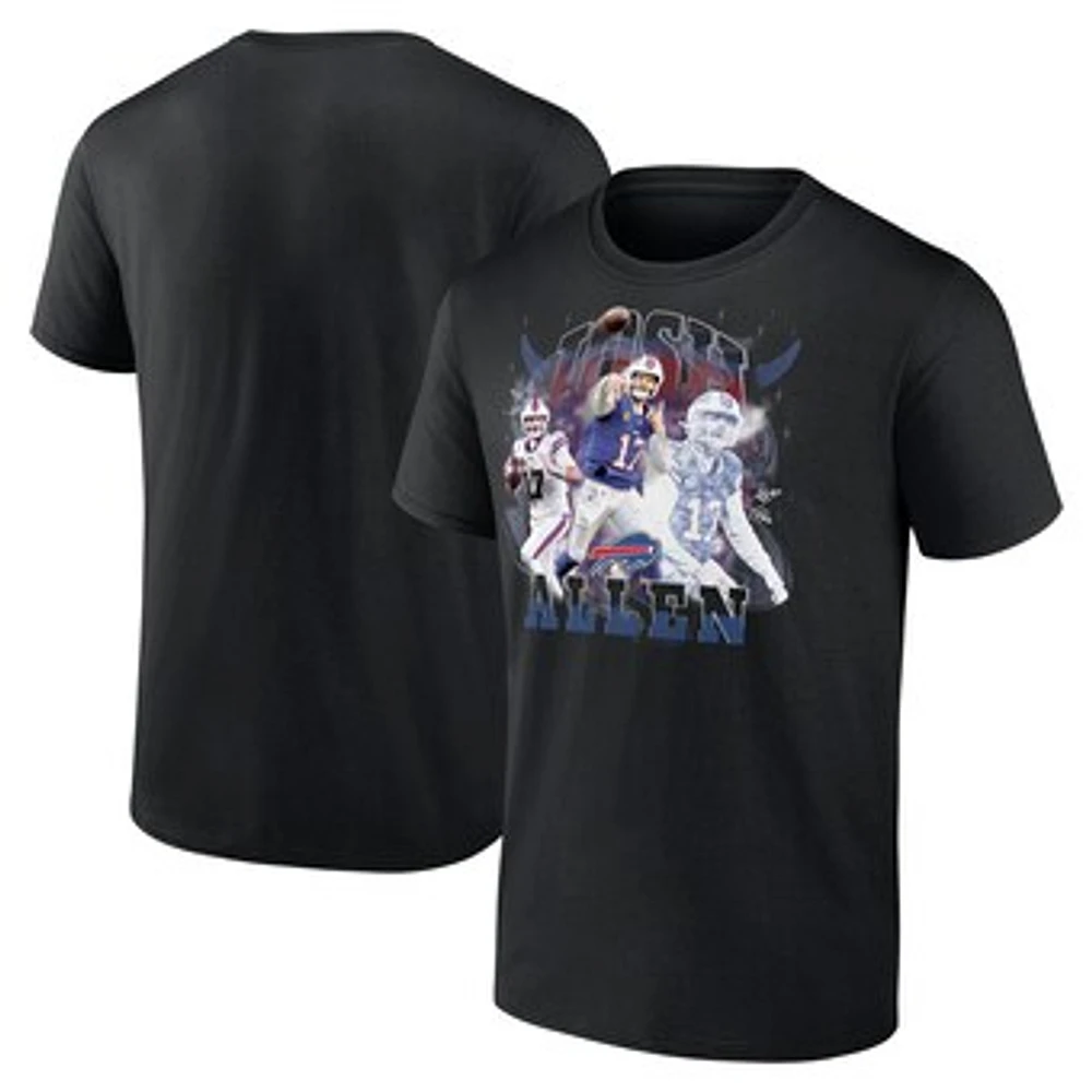 Men's Fanatics Josh Allen Black Buffalo Bills Notorious Player Graphic T-Shirt