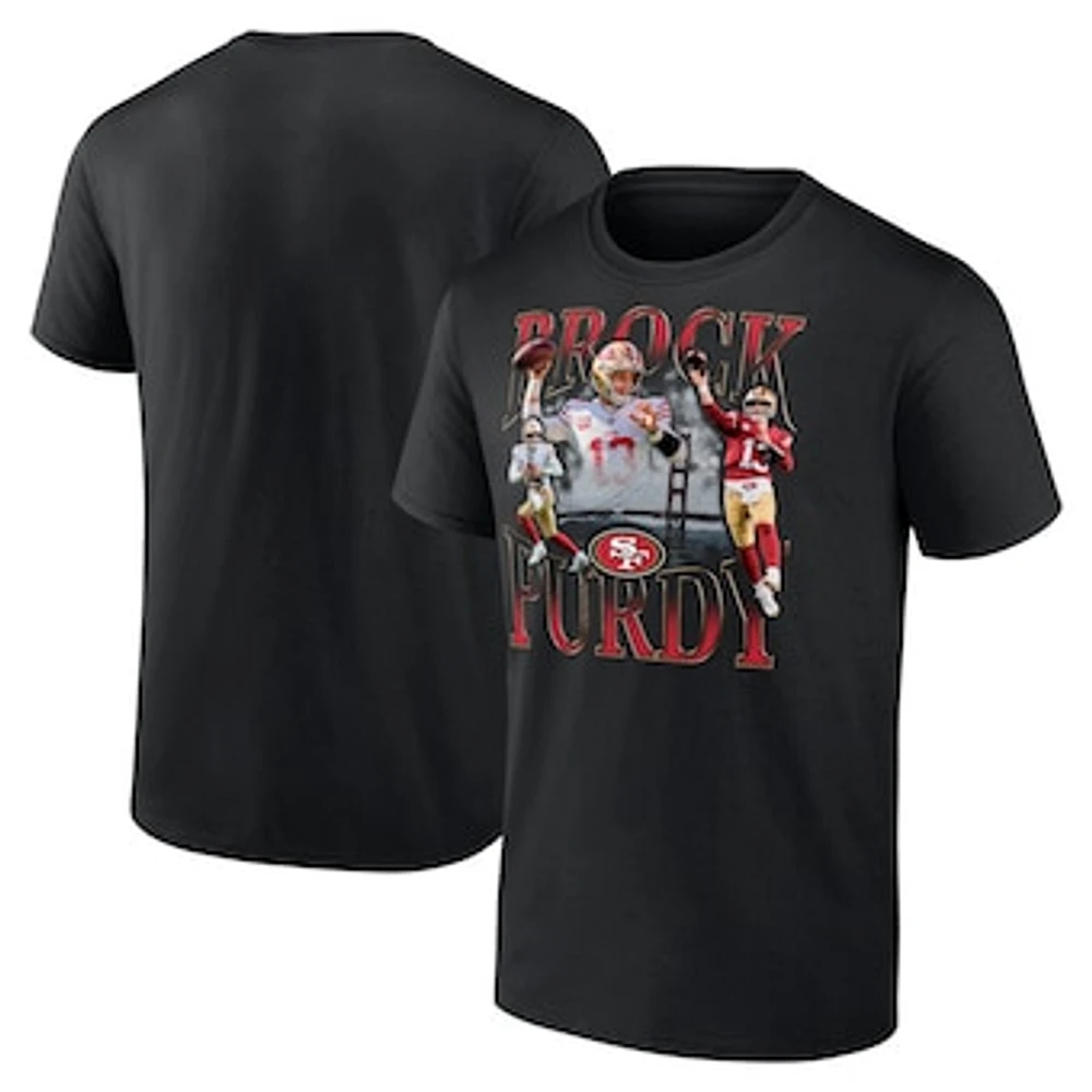 Men's Fanatics Brock Purdy Black San Francisco 49ers Notorious Player Graphic T-Shirt