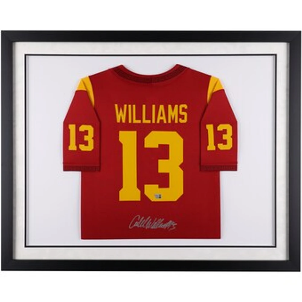 Caleb Williams USC Trojans Autographed Framed Cardinal Nike Limited Jersey