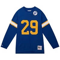 Men's Mitchell & Ness Eric Dickerson Royal Los Angeles Rams Retired Player Name Number Long Sleeve Top