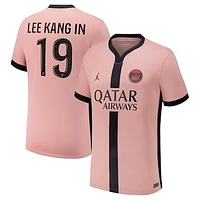 Men's Jordan Brand Lee Kang Pink Paris Saint-Germain 2024/25 Third Replica Player Jersey