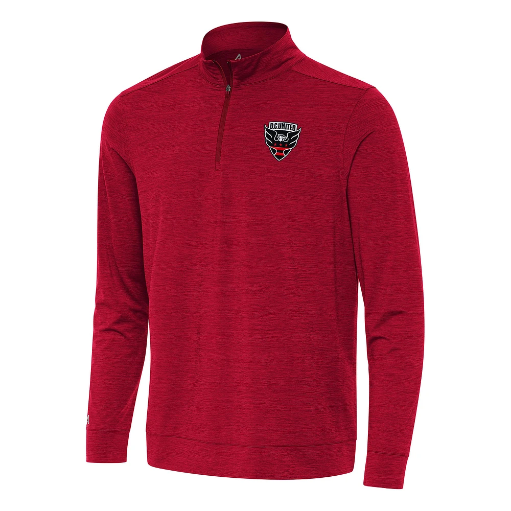 Men's Antigua Heather D.C. United Bright Quarter-Zip Top