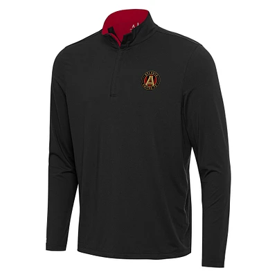 Men's Antigua Black Atlanta United FC Content Quarter-Zip Jacket