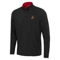 Men's Antigua Black Atlanta United FC Content Quarter-Zip Jacket