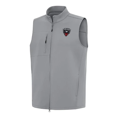 Men's Antigua Gray D.C. United Demand Full-Zip Vest