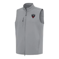 Men's Antigua Gray D.C. United Demand Full-Zip Vest