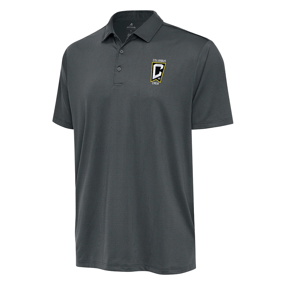Men's Antigua Charcoal Columbus Crew Big & Tall Ellipse Polo