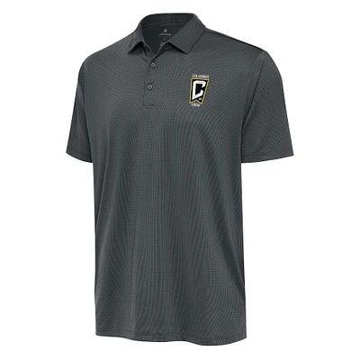 Men's Antigua Charcoal Columbus Crew Big & Tall Ellipse Polo