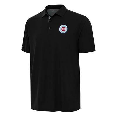 Men's Antigua Black Chicago Fire Era Polo