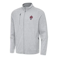 Men's Antigua Heather Colorado Rapids Hold-Up Tri-Blend Full-Zip Jacket