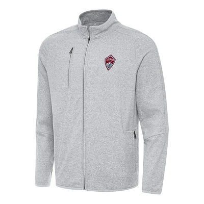 Men's Antigua Heather Colorado Rapids Hold-Up Tri-Blend Full-Zip Jacket