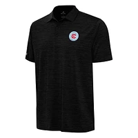 Men's Antigua Heather Chicago Fire Layout Polo