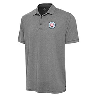 Men's Antigua Heather Black Chicago Fire Scheme Polo
