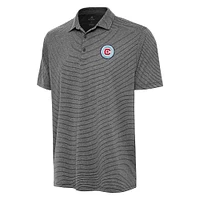 Men's Antigua Heather Black Chicago Fire Scheme Polo