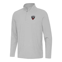 Men's Antigua Gray D.C. United Twine Quarter-Zip Jacket
