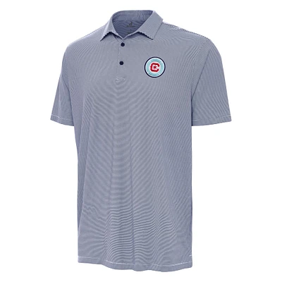 Men's Antigua Navy/White Chicago Fire Twine Polo