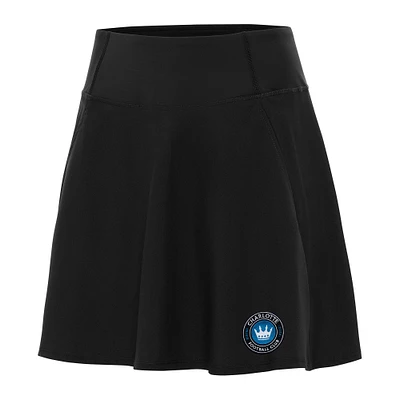Women's Antigua Black Charlotte FC Chip Skort