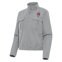 Women's Antigua Gray Colorado Rapids Even Par Full-Zip Jacket
