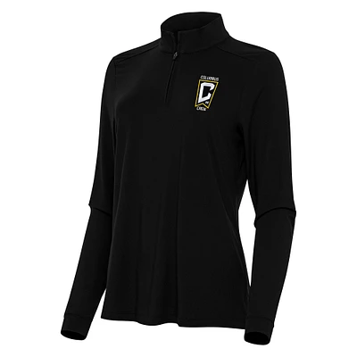 Women's Antigua Columbus Crew Logo Intent Quarter-Zip Top