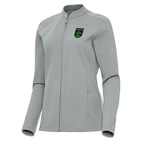 Women's Antigua Gray Austin FC Regard Full-Zip Jacket