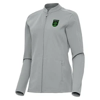 Women's Antigua Gray Austin FC Regard Full-Zip Jacket